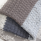 Natural Striped Baby Blanket PDF Crochet Pattern - Digital Download