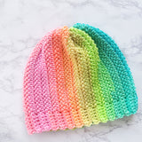 Neon Hat PDF Crochet Pattern - Digital Download