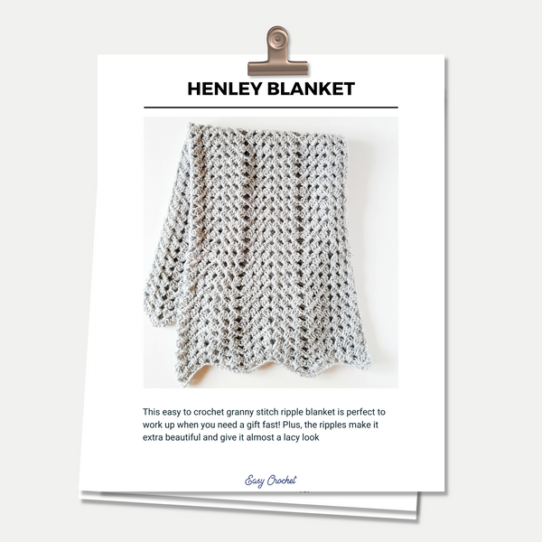 Henley Granny Ripple Blanket PDF Crochet Pattern Digital
