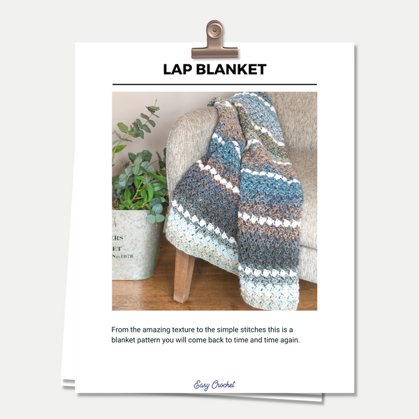 Easy Crochet Lap Blanket PDF Crochet Pattern - Digital Download