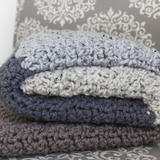 Natural Striped Baby Blanket PDF Crochet Pattern - Digital Download