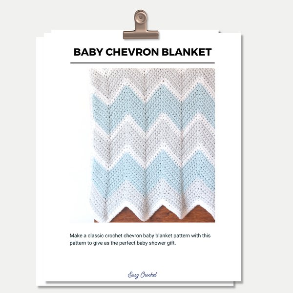 Baby Chevron Blanket PDF Crochet Pattern - Digital Download