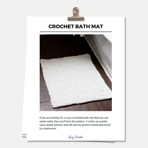 Bath Mat PDF Crochet Pattern - Digital Download