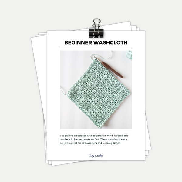 Beginner Washcloth Crochet Pattern