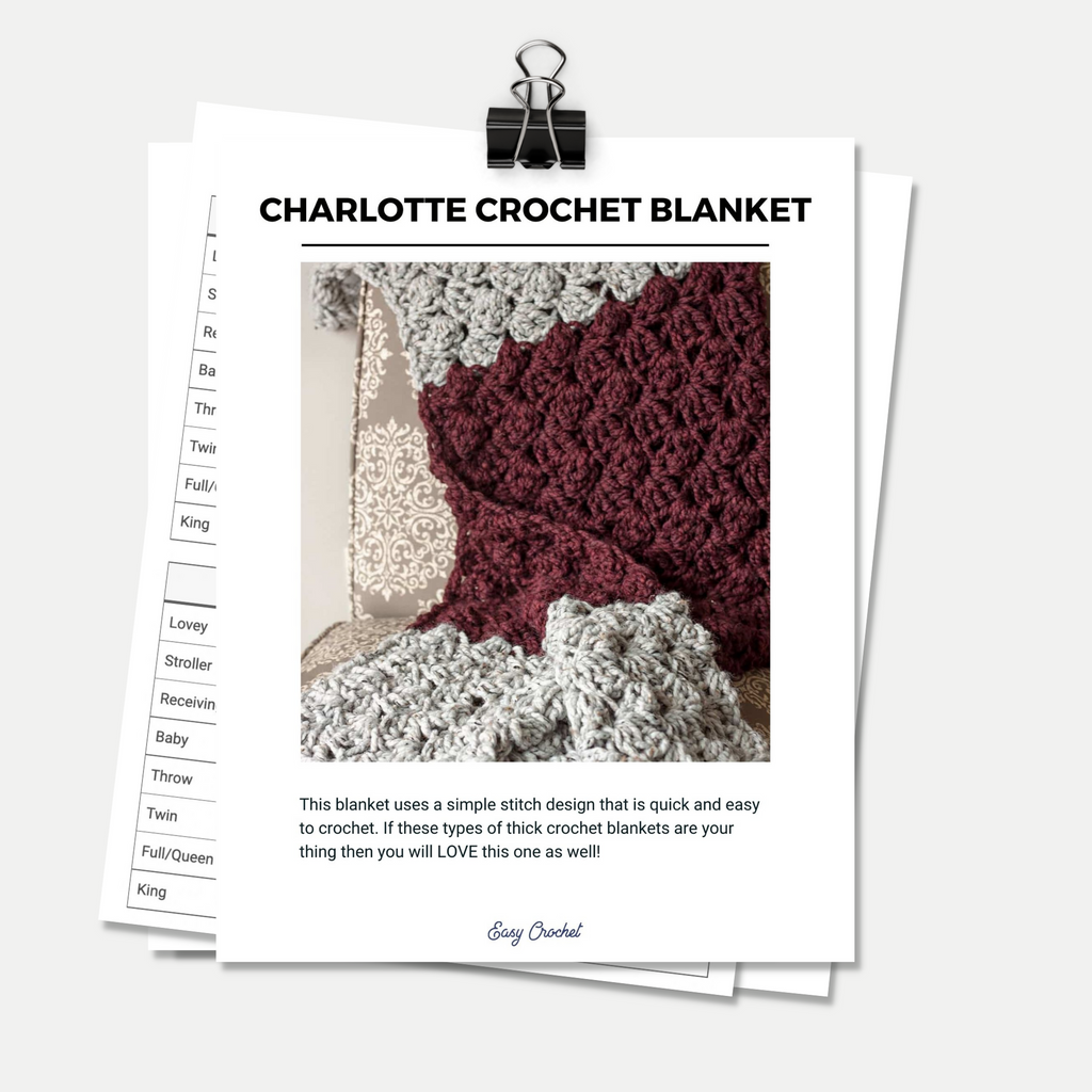Charlotte Blanket PDF Crochet Pattern in Eight Sizes - Digital Downloa ...