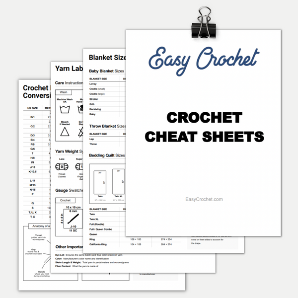 Printable Crochet Cheat Sheets