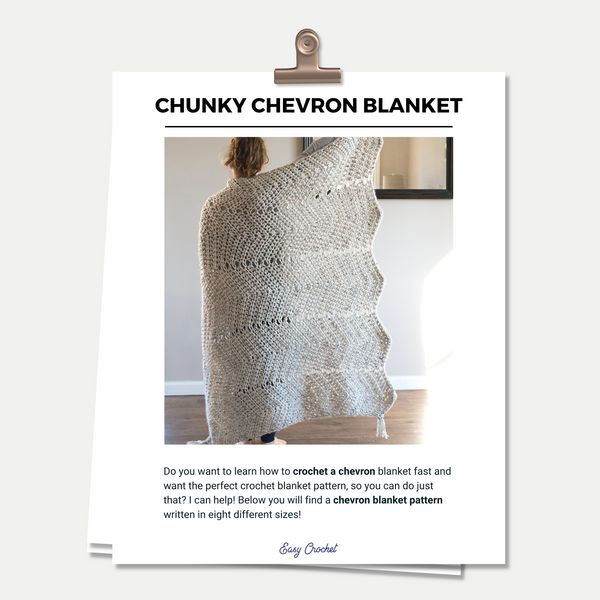 Chunky Chevron Throw Blanket (+7 Bonus Sizes) PDF Crochet Pattern - Digital Download
