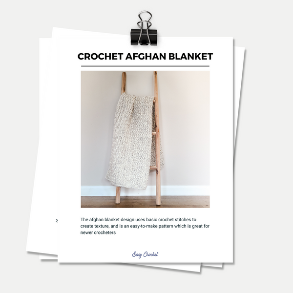 Afghan Blanket PDF Crochet Pattern in Eight Sizes - Digital Download