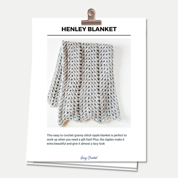 Henley Granny Ripple Blanket PDF Crochet Pattern - Digital Download