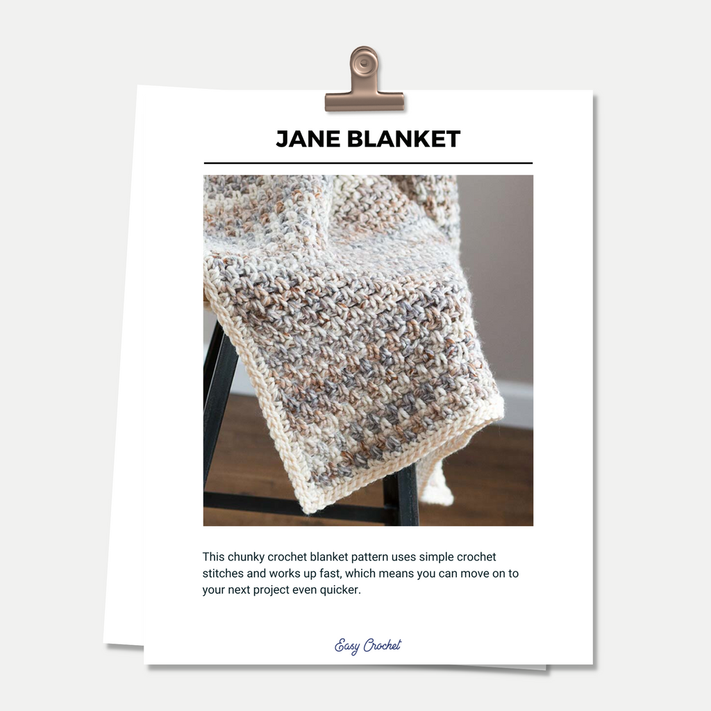 Jane Blanket PDF Crochet Pattern in Eight Sizes Easy Crochet