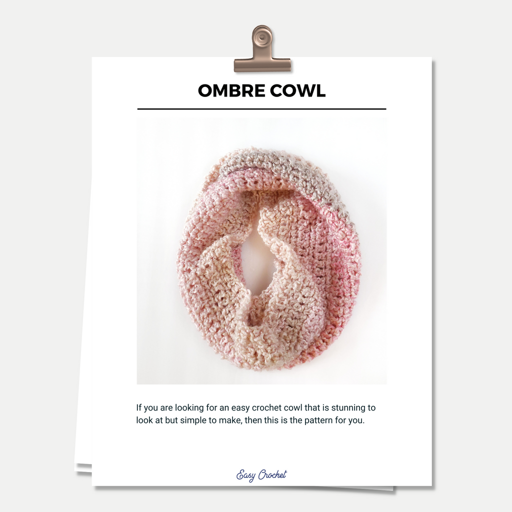 Ombre Cowl PDF Crochet Pattern - Digital Download – Easy Crochet