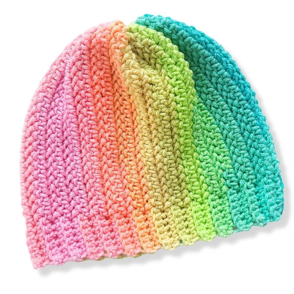 Neon Hat PDF Crochet Pattern - Digital Download